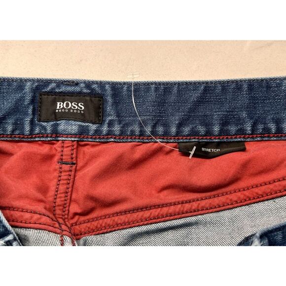 Hugo Boss Maine Straight Leg Stretch Dark Wash Blue Jeans 33"W x 28"L Date Night - Picture 8 of 10